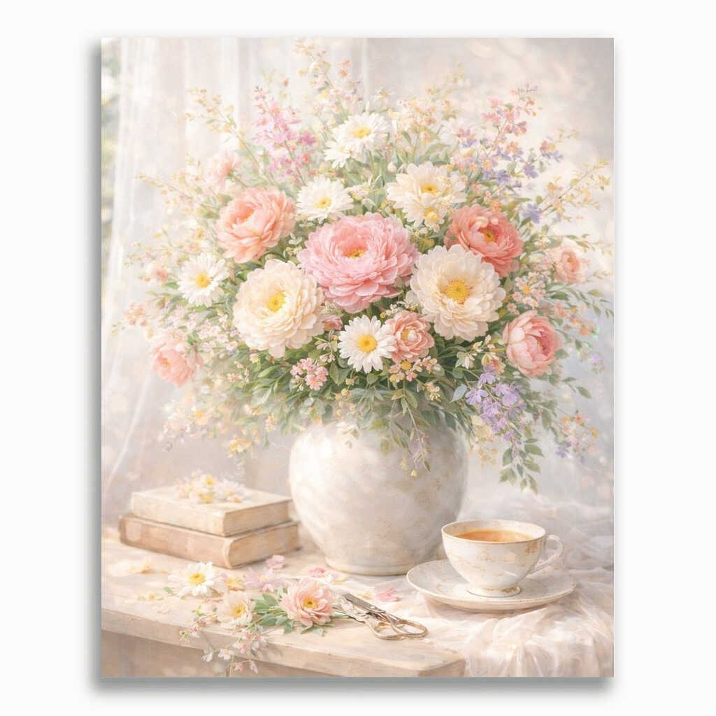 Malen nach Zahlen - Morgenpoesie, Zauber der Blüten