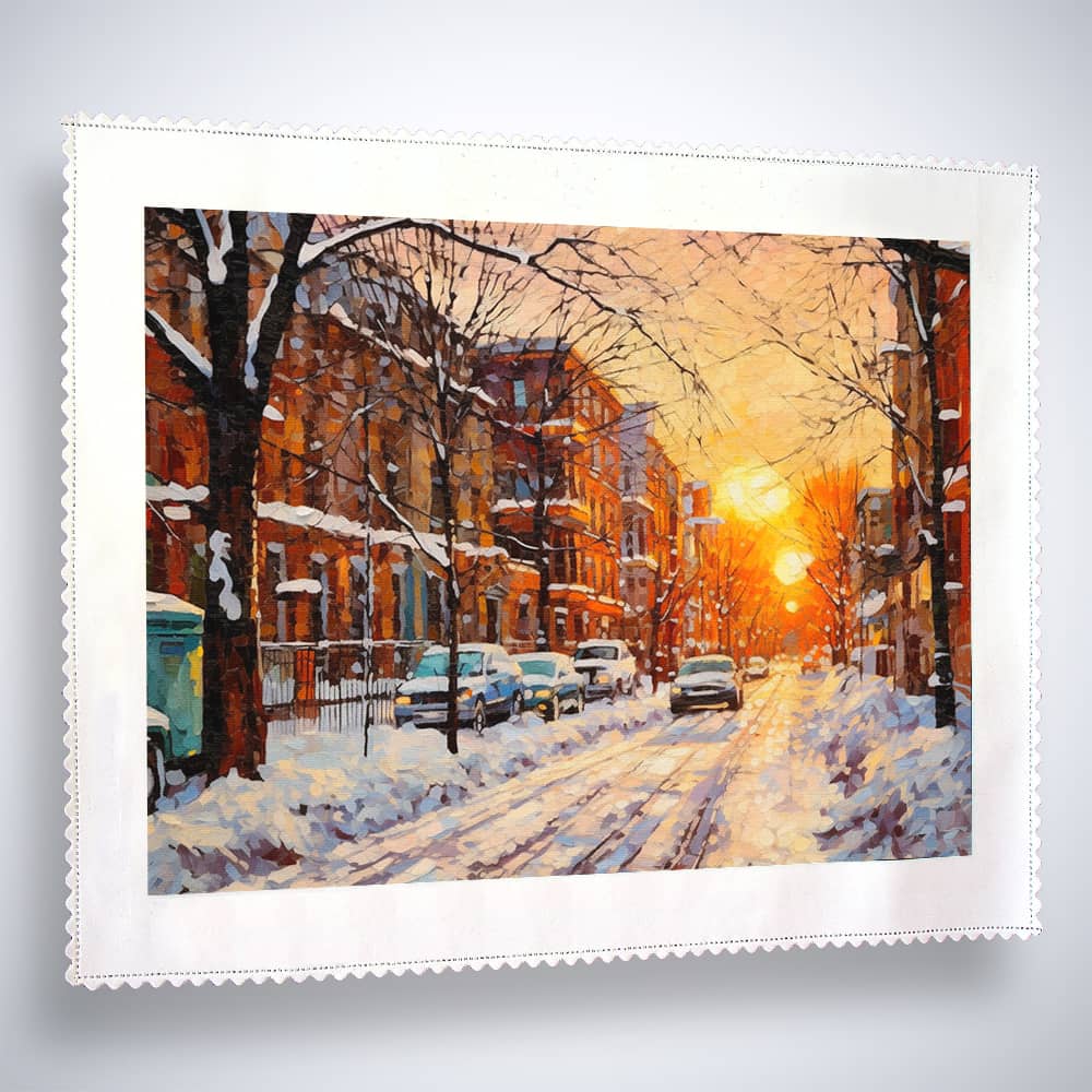 Winterlandschaft, Straßen - Malen nach Zahlen