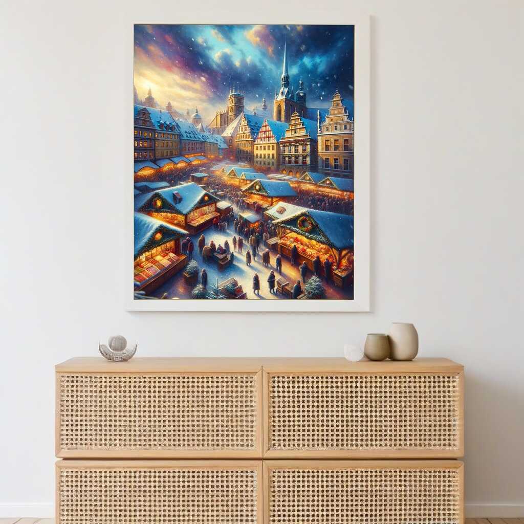 Weihnachtsmarkt - Malen nach Zahlen