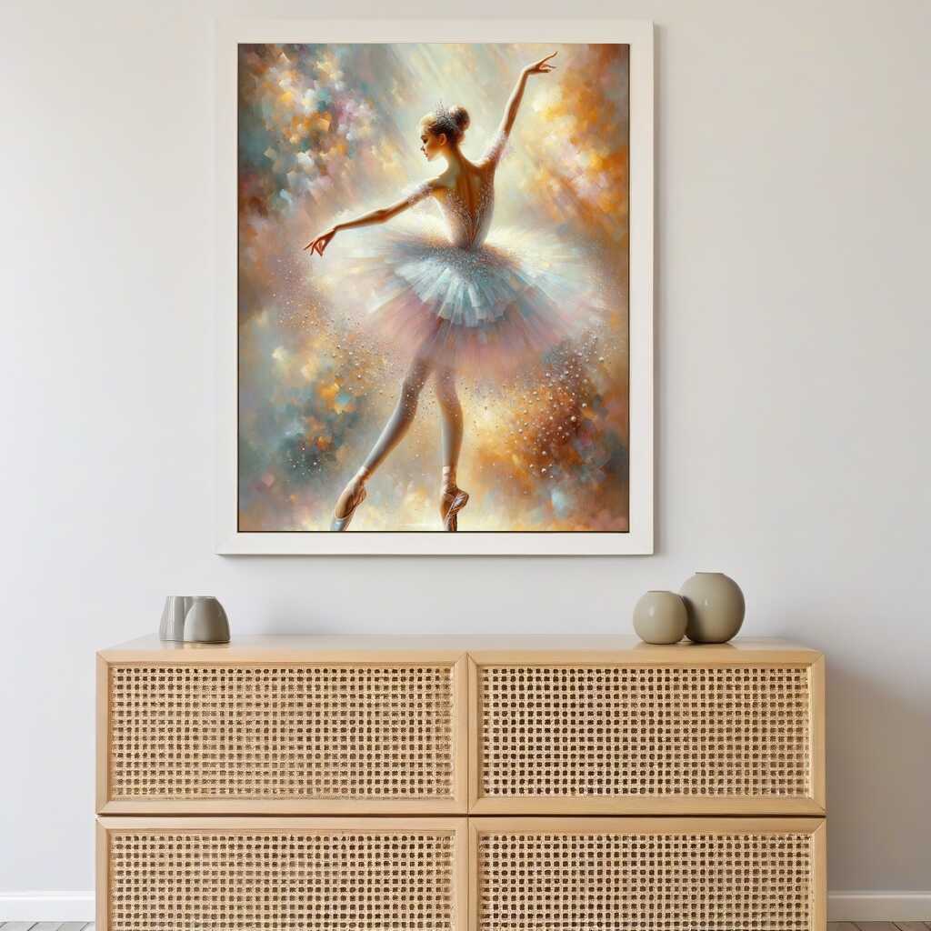 Ballerina, weiß – Malen nach Zahlen