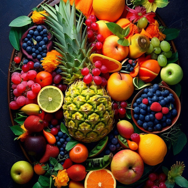 Früchte - Malen nach Zahlen