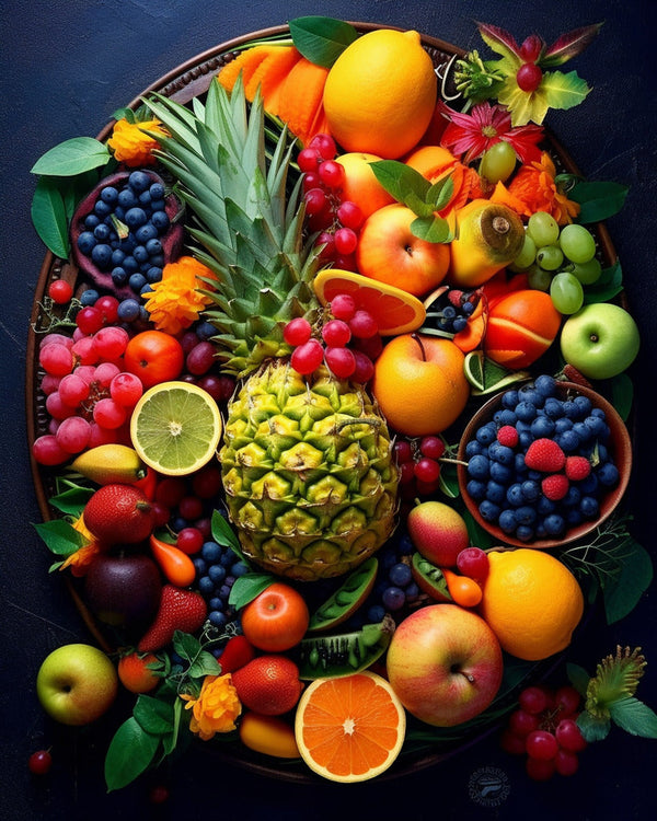 Früchte - Malen nach Zahlen