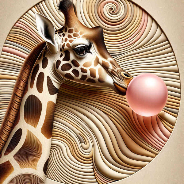 Giraffe mit Kaugummi– Malen nach Zahlen