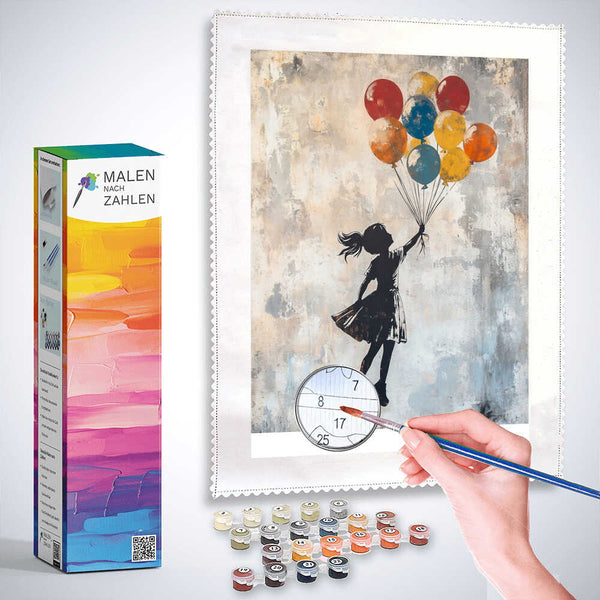 Malen nach Zahlen - Flug in die Freiheit, Banksy Stil
