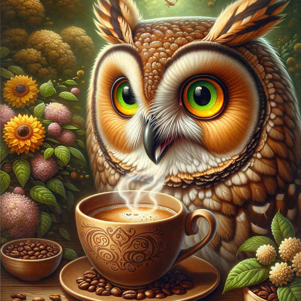 Malen nach Zahlen - Kaffee Eule