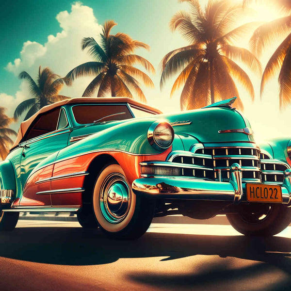 Oldtimer, Seitlich - Malen nach Zahlen