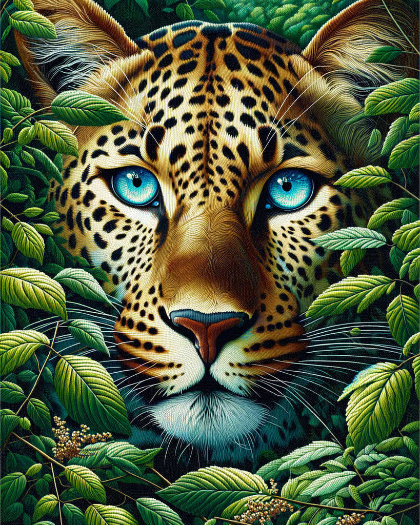 Malen nach Zahlen - Zufriedener Leopard