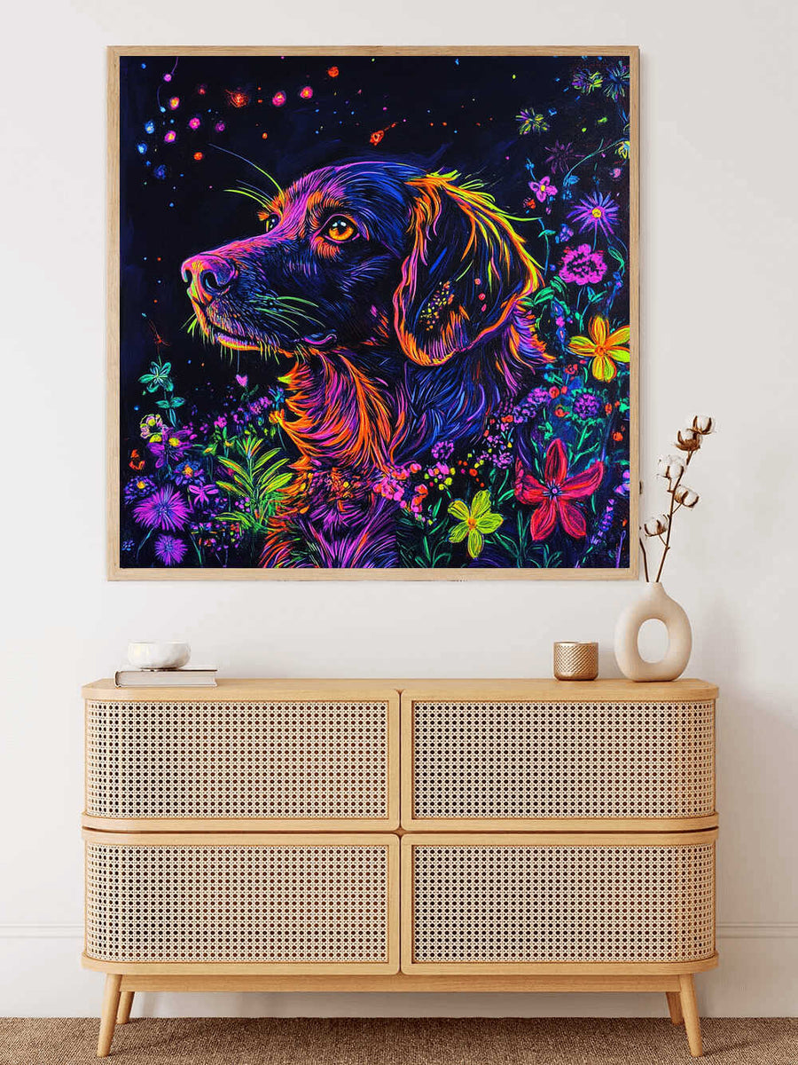 Malen nach Zahlen - Leuchtende Träume, Hund