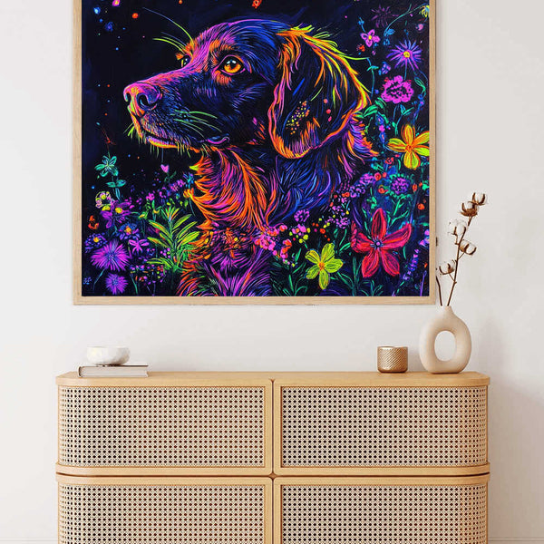 Malen nach Zahlen - Leuchtende Träume, Hund