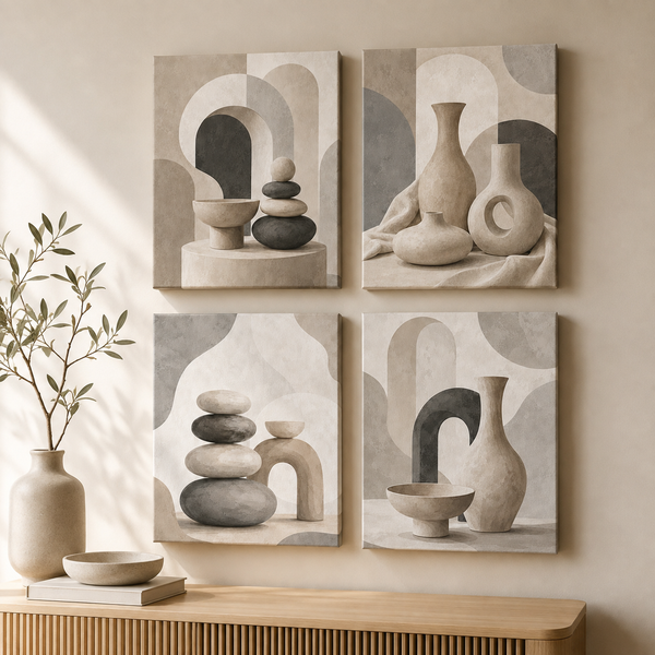 Calm Stone 4er SET - Mini Malen nach Zahlen