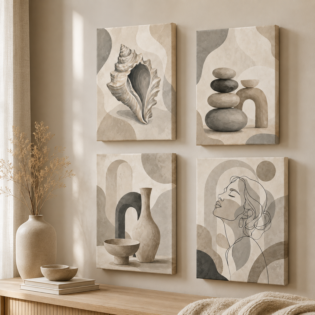 Silent Harmony 4er SET - Mini Malen nach Zahlen
