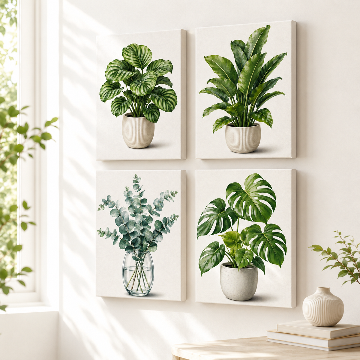 Urban Jungle 4er SET - Mini Malen nach Zahlen