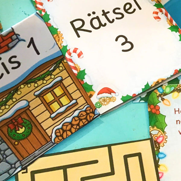 Santa Rettungsmission - Escape Room zum Ausdrucken