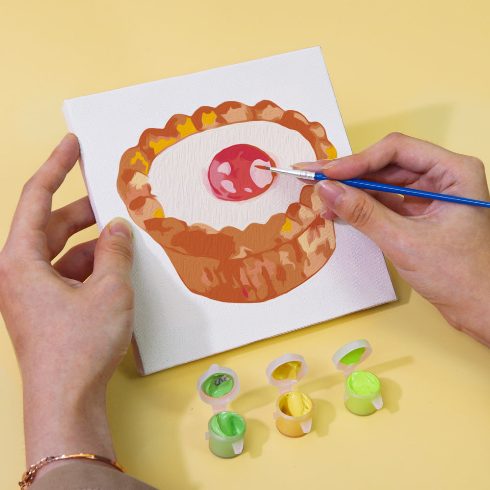 Kaffee und Kuchen 6er SET - Mini Malen nach Zahlen