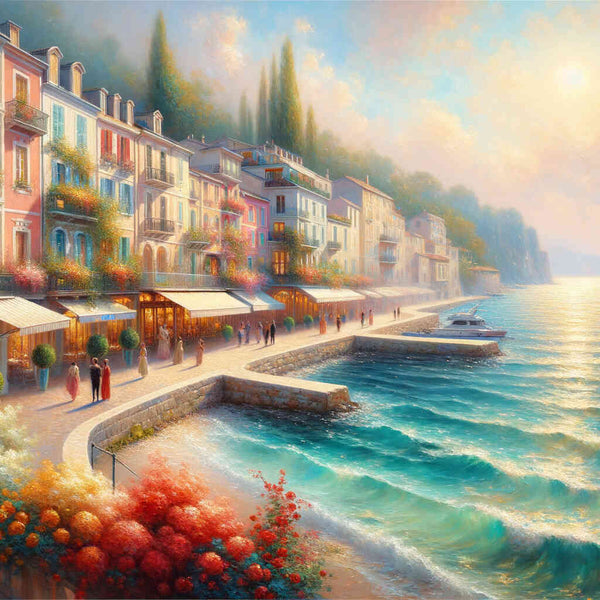 Stadt am Meer - Malen nach Zahlen