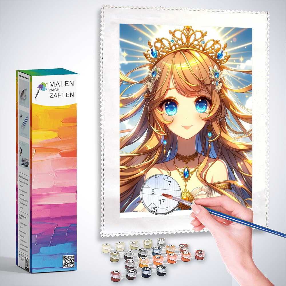 Malen nach Zahlen - Mädchen mit Diadem