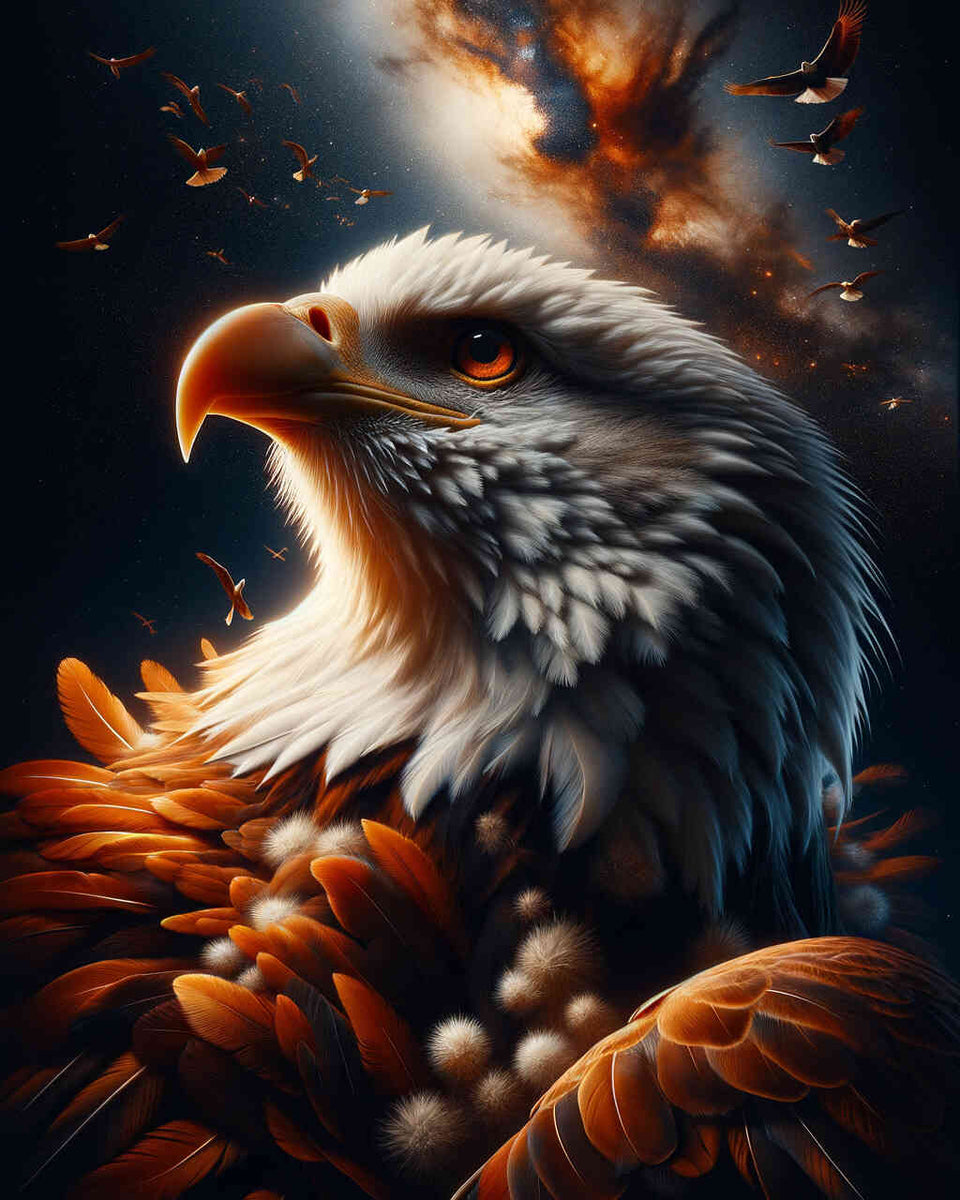 Adler, Kopf – Malen nach Zahlen