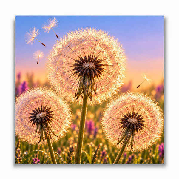 Malen nach Zahlen - Pusteblumen am Seeufer