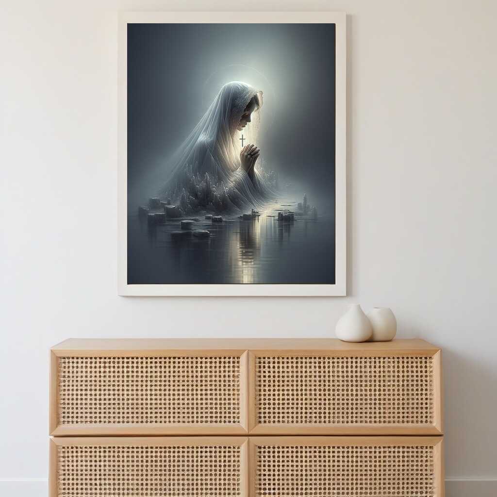 Malen nach Zahlen - Mädchen mit Kreuz