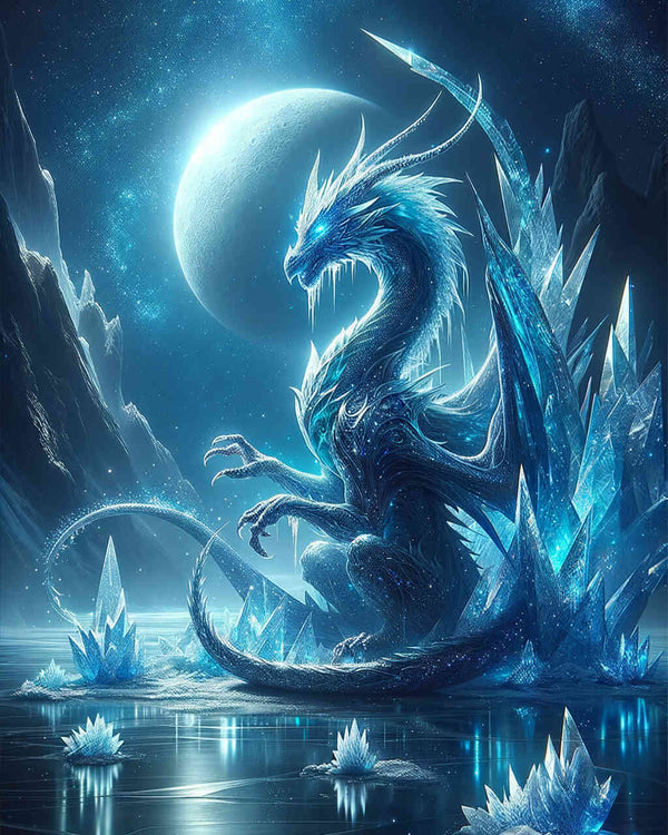 Malen nach Zahlen - Eisdrache