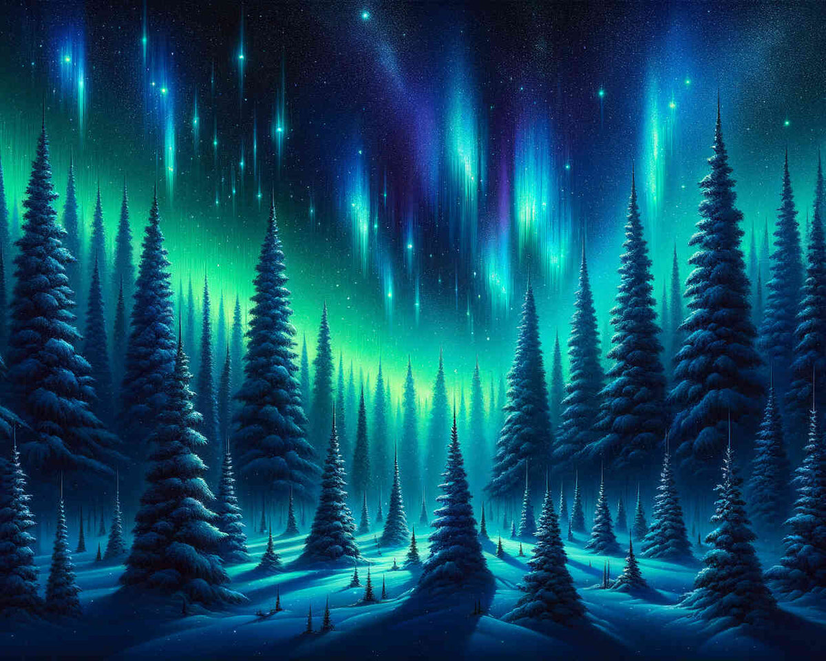 Blue Woods - Malen nach Zahlen
