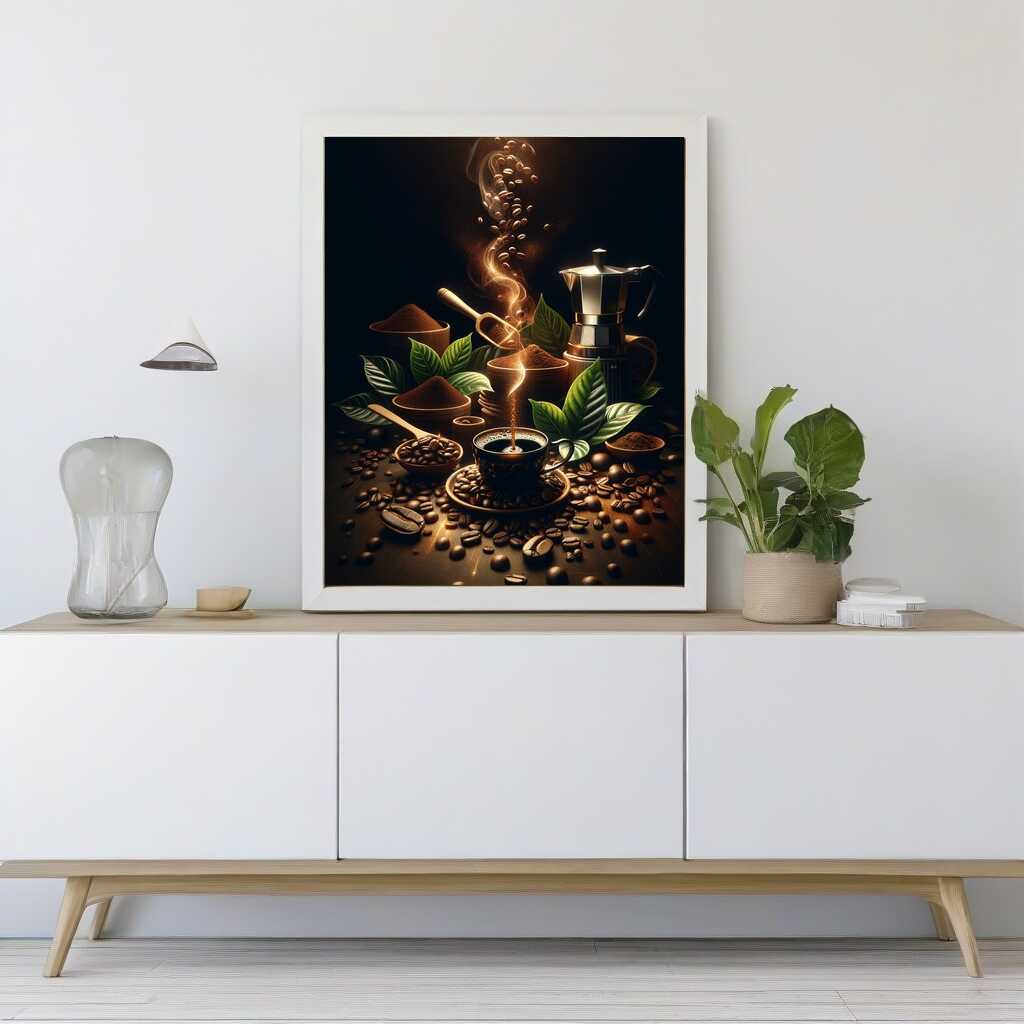 Malen nach Zahlen - Kaffebohnen, gemahlen