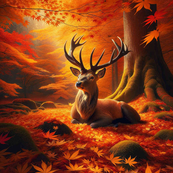 Hirsch im Herbst – Malen nach Zahlen