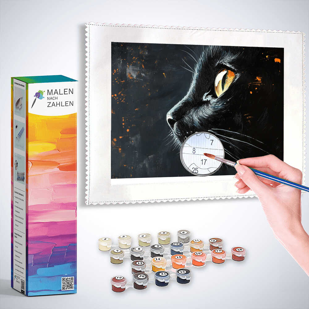 Malen nach Zahlen - Weltkatze
