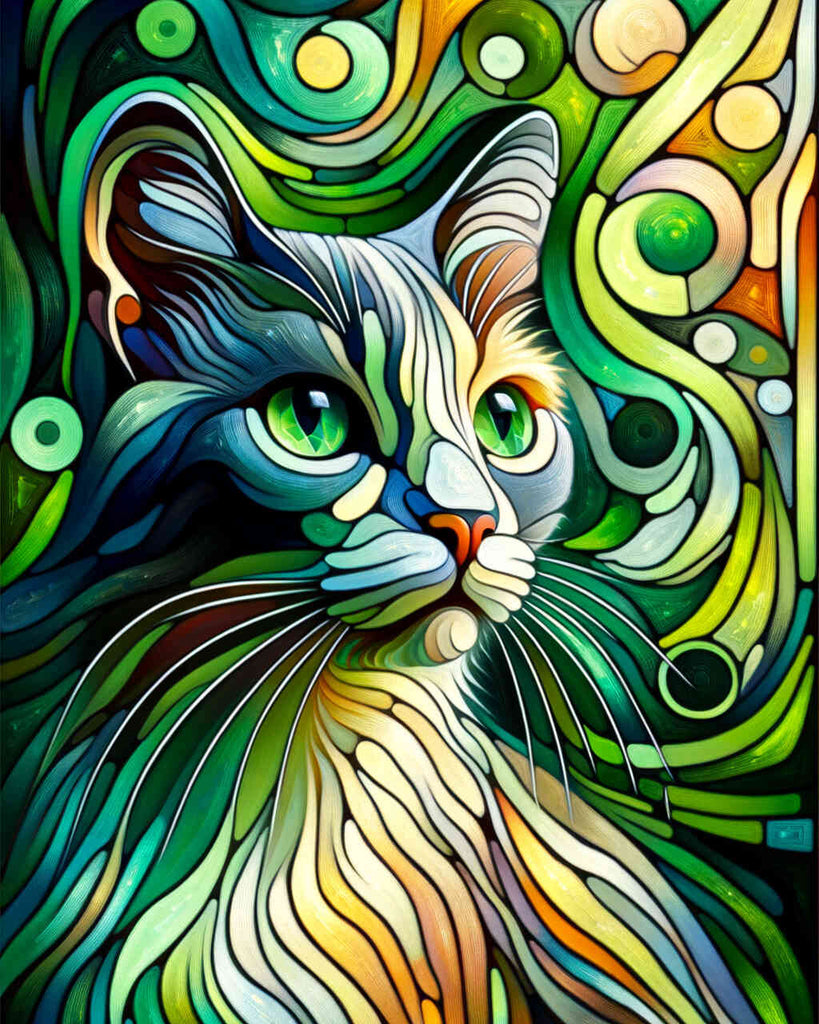 Malen nach Zahlen - Katzenportrait