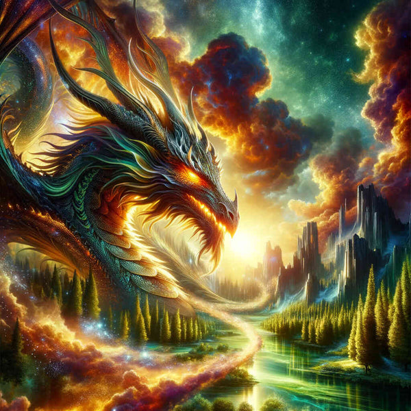 Malen nach Zahlen - Eindrucksvoller Drache
