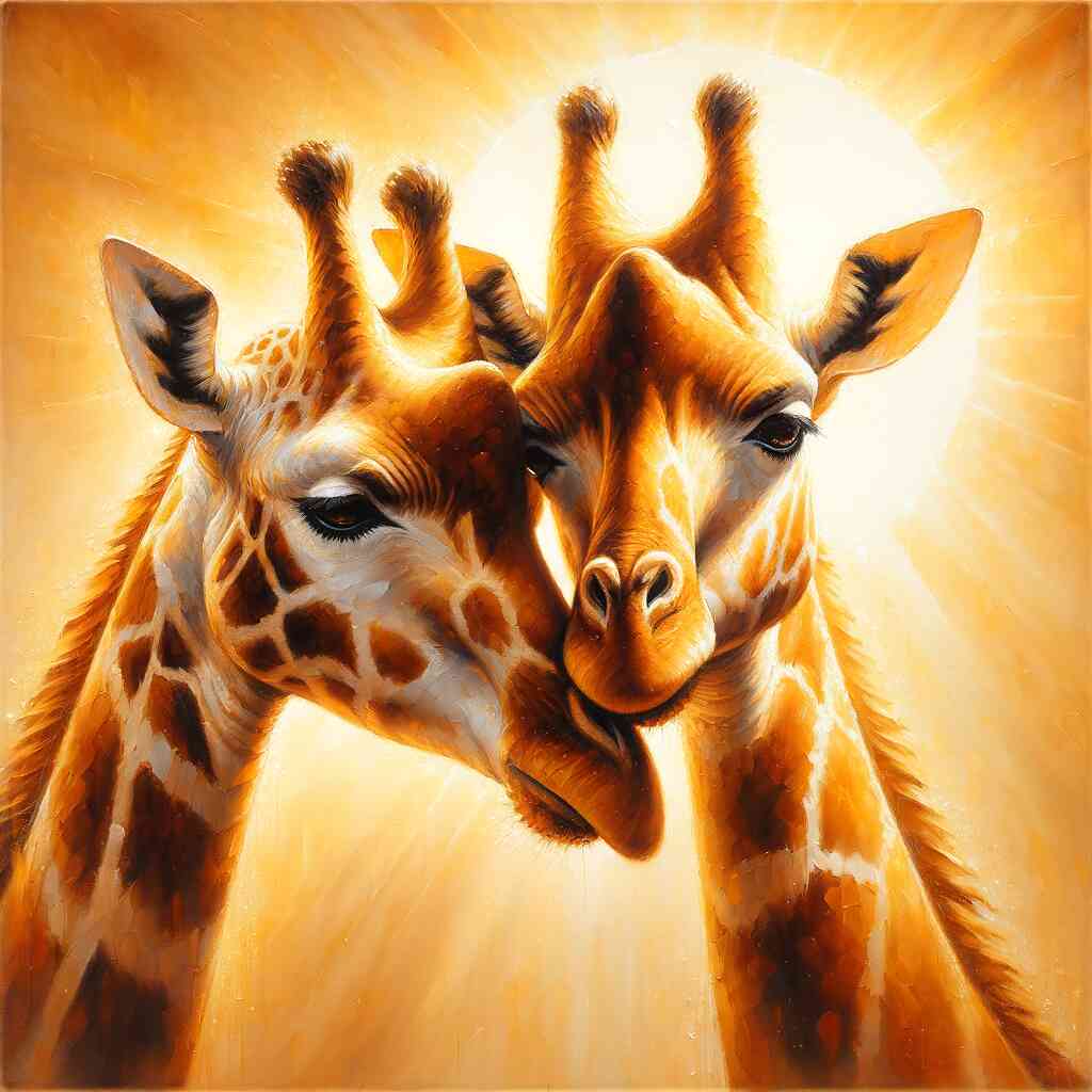 Malen nach Zahlen - Giraffenpärchen