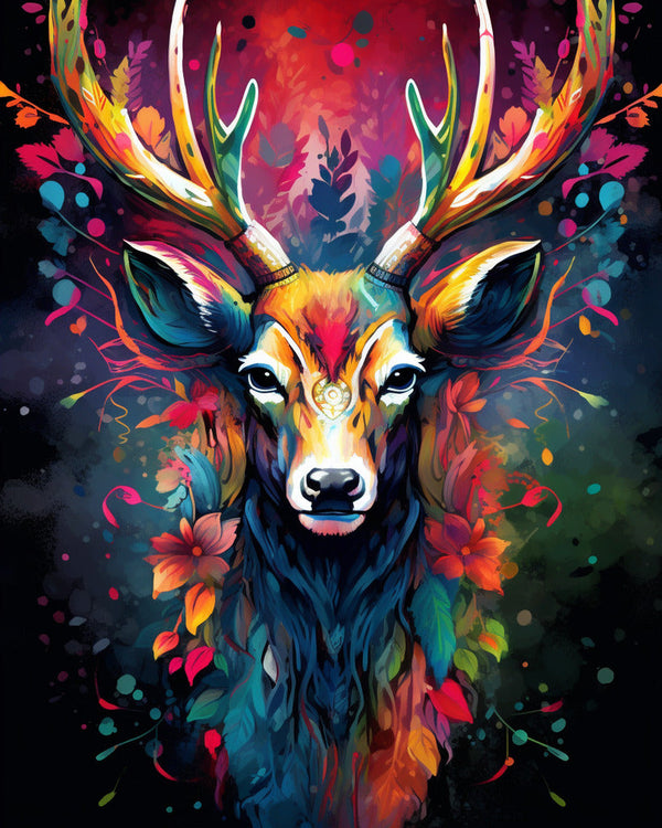 Hirsch, Mysteriös - Malen nach Zahlen