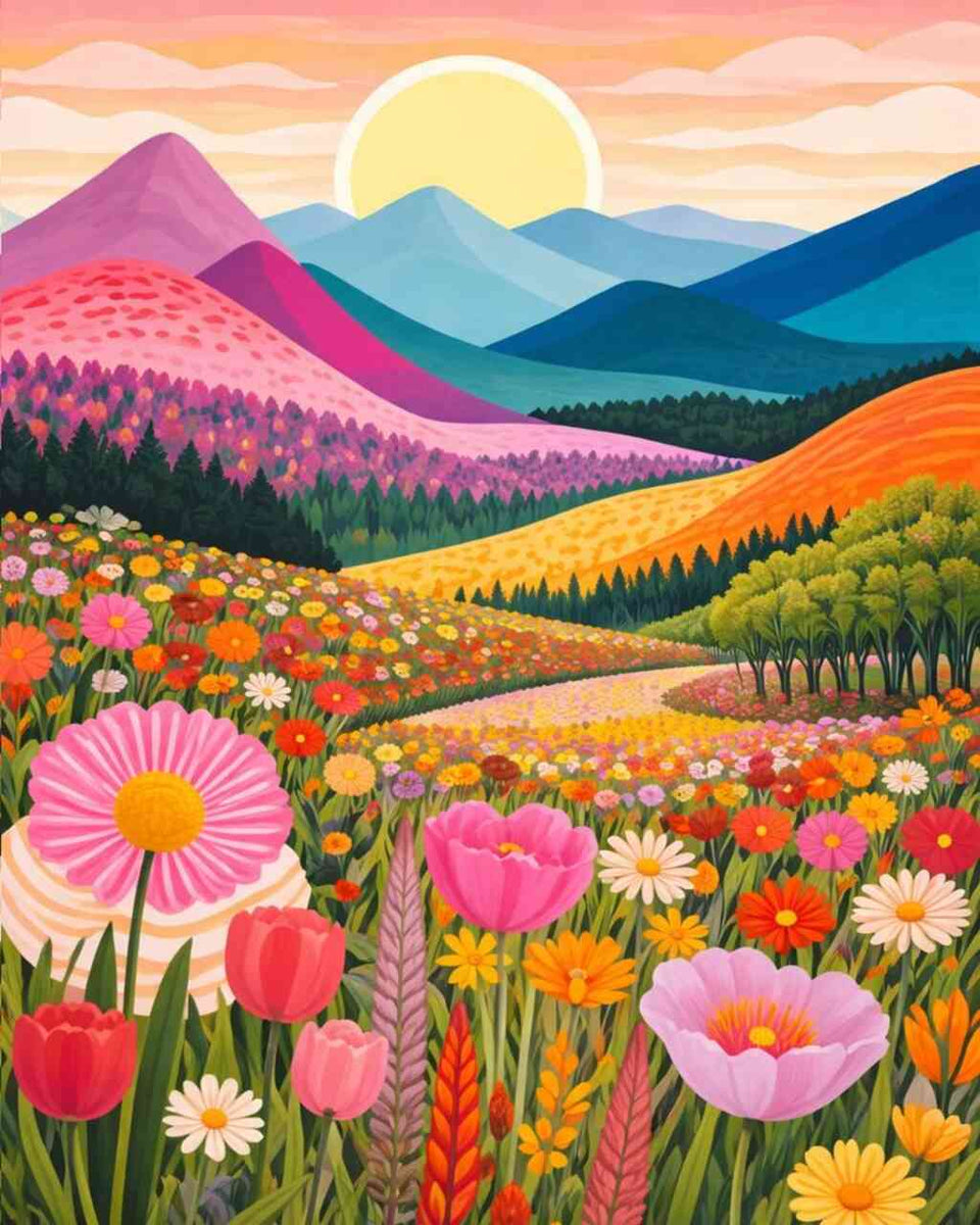 Malen nach Zahlen - Farben des Morgens