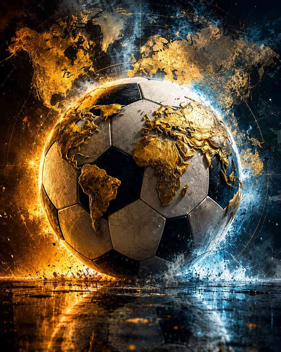 Malen nach Zahlen - Goldene Welt des Fußballs