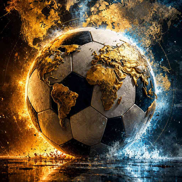 Malen nach Zahlen - Goldene Welt des Fußballs
