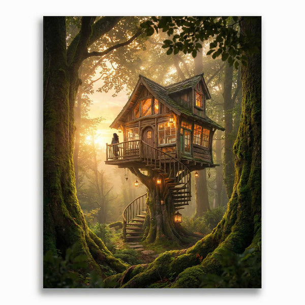 Malen nach Zahlen - Das verwunschene Baumhaus