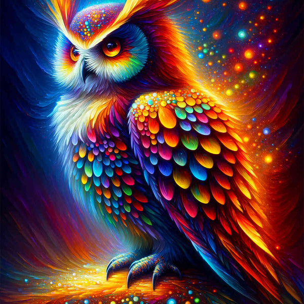 Regenbogeneule – Malen nach Zahlen