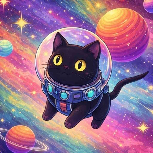 Malen nach Zahlen - Galaktische Abenteuerlust, Katze