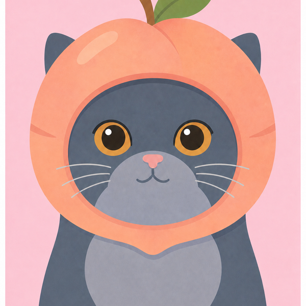 Fruity Cats 4er SET - Mini Malen nach Zahlen