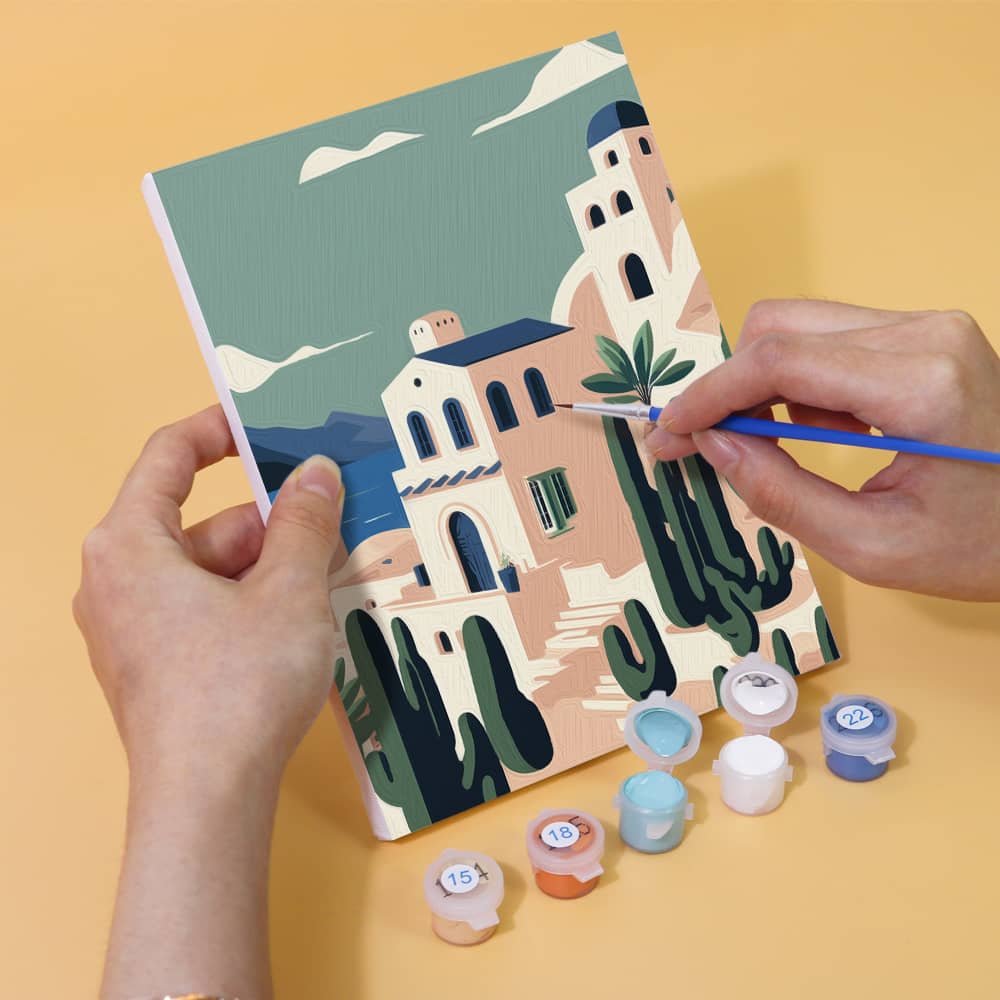 Mediterrane Oasen 6er SET - Mini Malen nach Zahlen