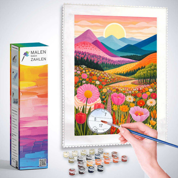 Malen nach Zahlen - Farben des Morgens