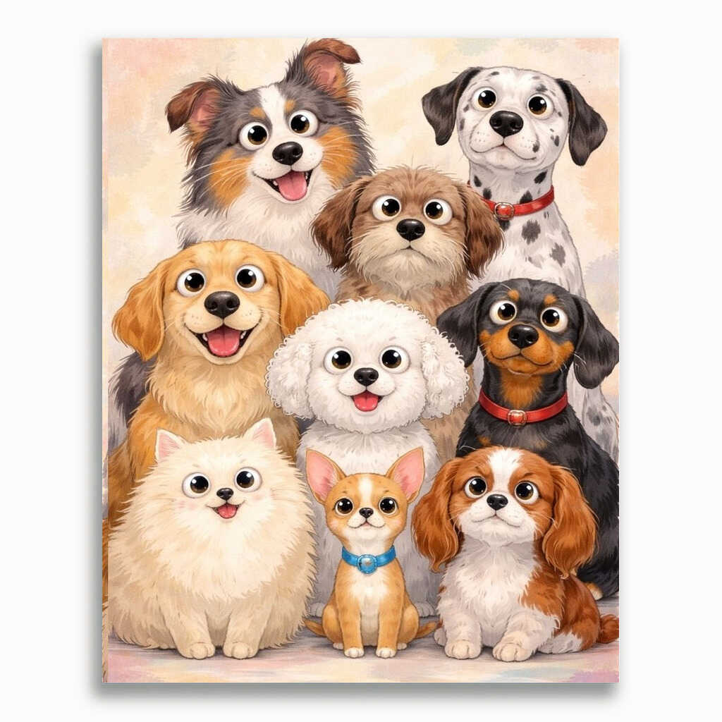 Malen nach Zahlen - Glückliche Pfoten, Ein Hauch von Verspieltheit