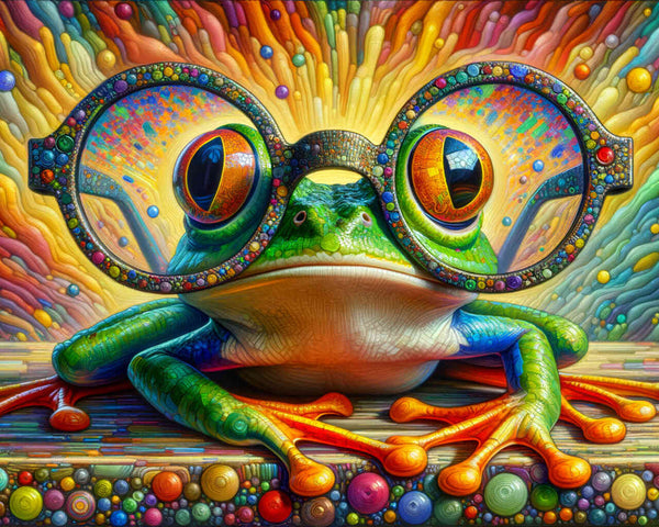 Frosch mit Brille - Malen nach Zahlen