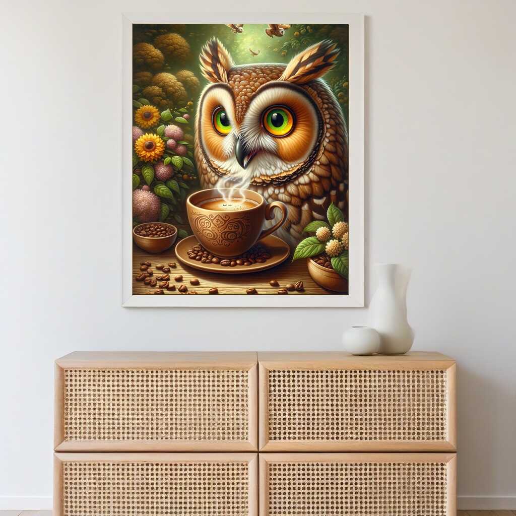 Malen nach Zahlen - Kaffee Eule