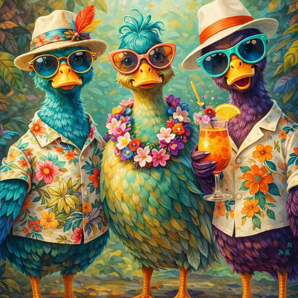 Malen nach Zahlen - Tropische Freundschaft – Ein Sommer voller Lebensfreude