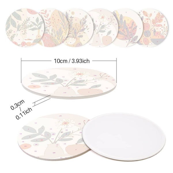 Untersetzer 6er Set, Modern - Malen nach Zahlen