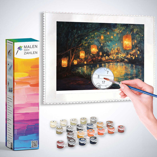 Malen nach Zahlen - Flüstern der Dämmerung, Laternen