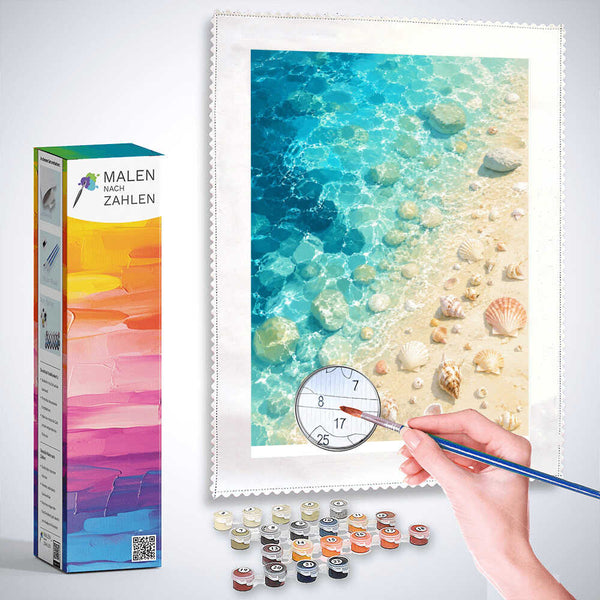 Malen nach Zahlen - Muscheln im Sonnenlicht