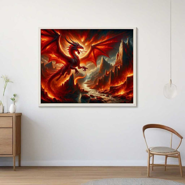 Roter Drache – Malen nach Zahlen