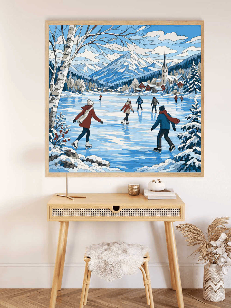 Malen nach Zahlen - Winterzauber am See